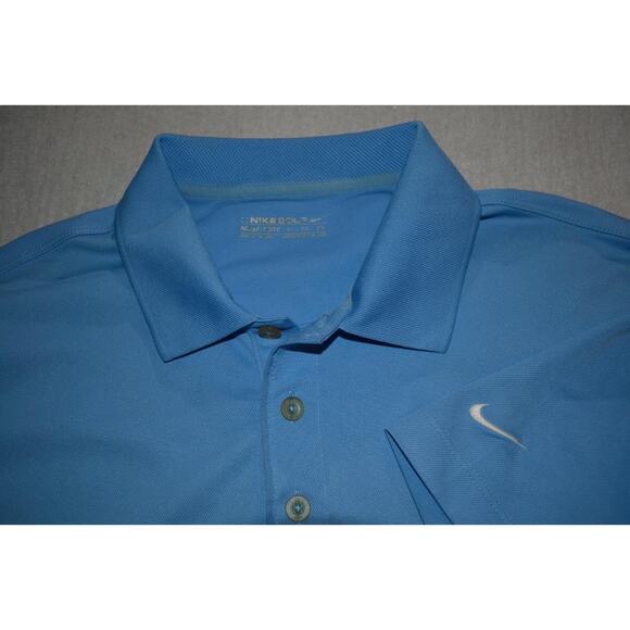 40778 Nike Golf Polo Shirt Athletic Blue Polyester Size XL Mens - Picture 7 of 7